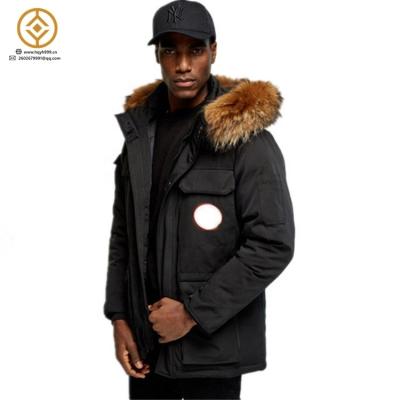 China Beta Similar Canada New Arrivals Viable Design Winter Patchwork Hooded Motorcycle For Wholesale Price Canada Mens Down Jacket Goose Down Jacket for sale