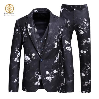 China Beta Navy Anti-wrinkle Chastity Belt Long Sleeve Homemade Male Shirt Men's Blue Two-piece Fashion Men's Wedding Suit for sale