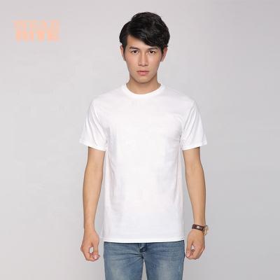 China OEM Anti-pilling Men's Promotional T-shirts Plain Cotton White T-Shirt for sale