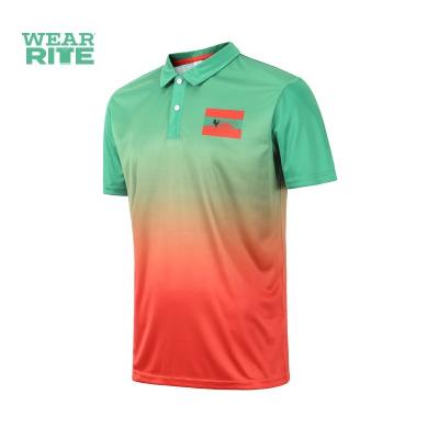 China Anti-pilling sublimated printing polyester quick dry polo shirt for sale