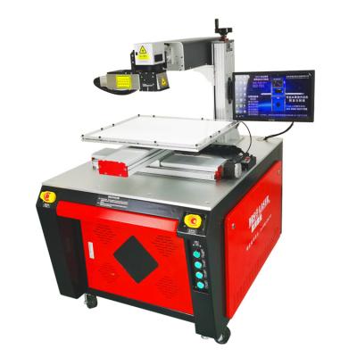 China VISION SYSTEM Hot Selling Large Size Shaft Motion Fiber Laser Marking Machine 50w 100w 30w UV Plastic X/Y Machine for sale