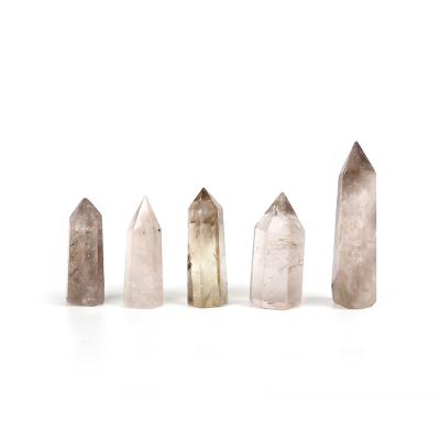 China wholesale natural smoky citrine crystal magic wands point quartz crystal point from Europe for sale D for sale