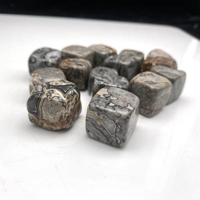 China Europe Hot Selling Custom Natural Crystals Cube Healing Picasso Stones Jasper Stone Crystal Tumbled Stones for sale