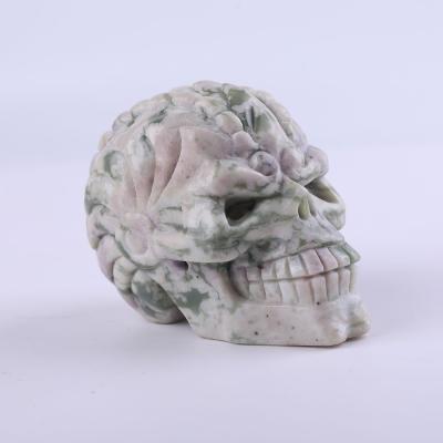 China Europe Halloween Custom Carving Gemstone Skulls Healing Crystal Skulls Crafts for sale