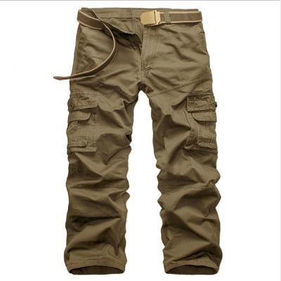 China Anti-Wrinkle 100% Cotton Six Pockets Zippered Custom Wholesale Men's Trousers Man Cargo Pants Casual Trousers For Men for sale