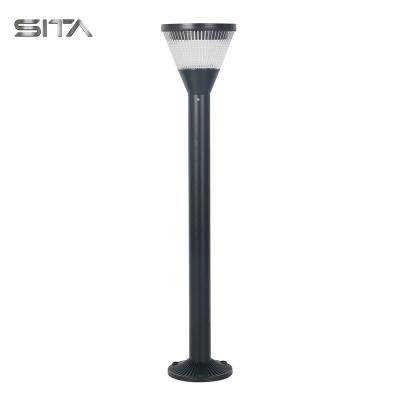 China Garden Outdoor Lighting Polysilicon Solar Pillar Garden Lamp RGB Color Changing Solar Garden Light for sale