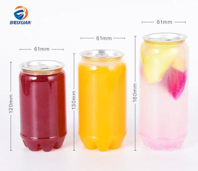 China Fashioon #202 500ML Plastic Easy Open Box Clear Plastic Bottle With Easy Open End With Sealing Machine for sale