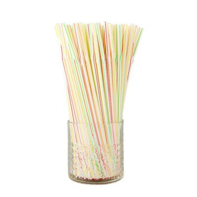 China Art Decor Disposable Color Creative Paper Straws Stripe Straws Healthy Plastic Juice Drinks Milk Tea Straight Tube Elbow Bendable Straws for sale