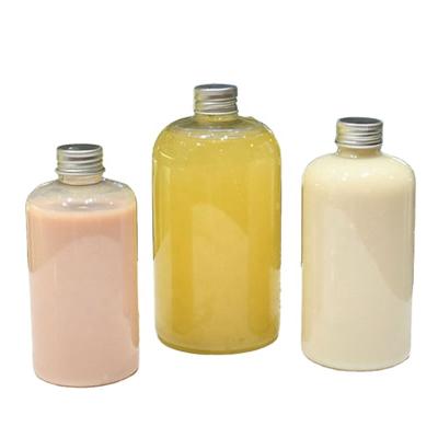 China 100ml 250ml 300ml 350ml Boston Food Clear Plastic Bottle For Cold Brew Coffee Juice Milk Syrup With Lids for sale