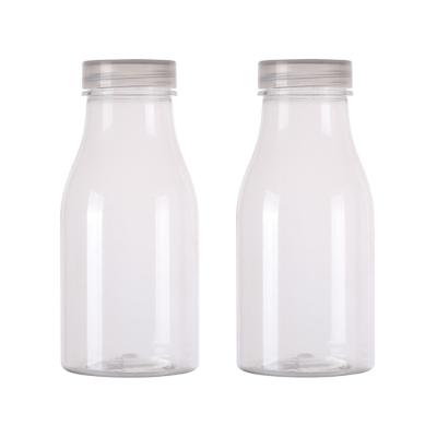 China Eco-friendly 250ml BPA Free Biodegradable Plastic Bottle For Milk Transparent Packaging Milk Bottle For Beverage for sale