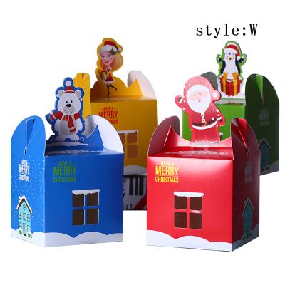 China Recycled materials read to ship small cake cartons hot selling christmas mystery color mix fashion cute apple paper box for sale