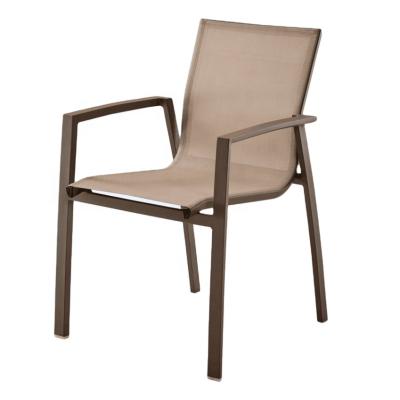 China All Weather Outdoor Furniture Modern Aluminum Pipe Garden Chair Metal Clamp Outdoor Office Furniture Dining Chair for sale