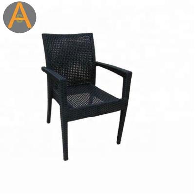 China Patio All Weather Outdoor Stackable Aluminum Outdoor Furniture Rattan Furniture Rattan Furniture Wicker Dining Chair for sale