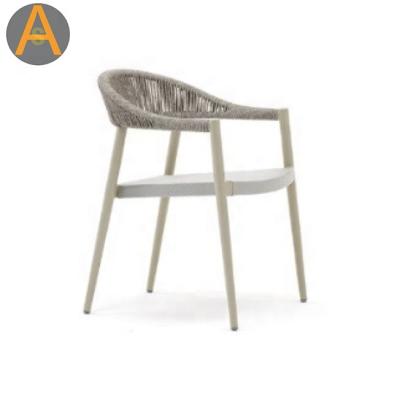 China best quality garden furniture tesliner all weather outdoor rope aluminum outdoor relaxing dining chair for sale