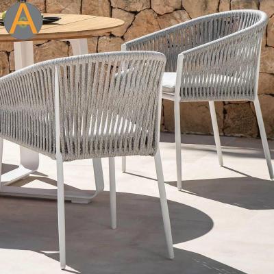 China Modern Outdoor All Weather Outdoor Furniture Armchair Rope Furniture Aluminum Wicker Wicker Chair for sale