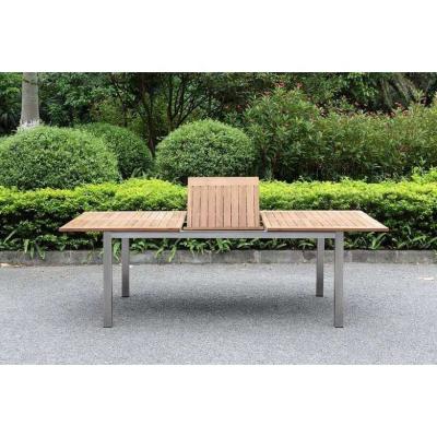 China Durable Outdoor Extendable Outdoor Furniture Table Stainless Steel Durable Table Rectangular Garden Table Garden Table for sale