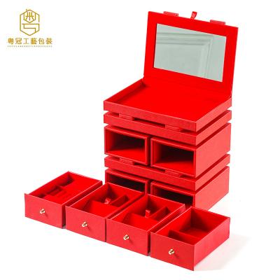 China Multi-Function Box Network Multi-Function Jewelry Display OEM Direct Selling Pearl Jewelry Storage Box Creative Chinese Creative Wedding Gift for sale