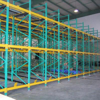 China Heavy Duty Corrosion Protection High Security Adjustable Storage Shelves Push Back Pallet Racking Gravity Pallet for sale