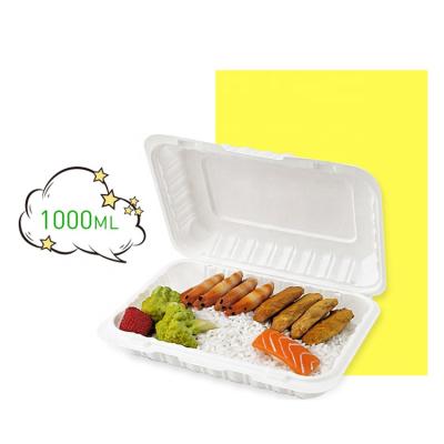 China Low MOQ Biodegradable Biodegradable Take Away Disposable Catering Lunch Box for sale