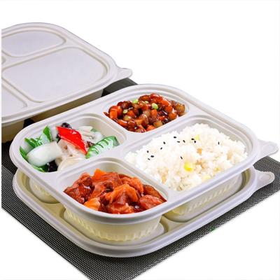 China China Disposable Hot Restaurant Use Biodegradable Disposable Lunch Box Food Box for sale