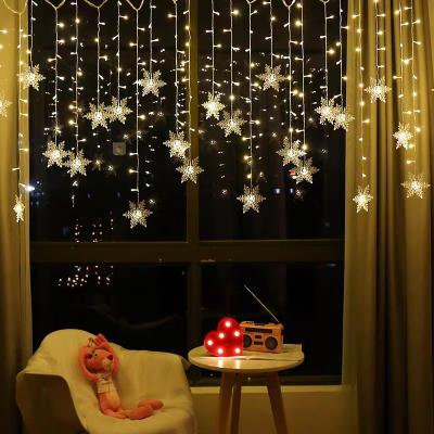 China LED Decoration Star Pentagon Star Curtain String Light Indoor Outdoor Decorative Lamp for Christmas Wedding Party for sale