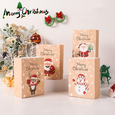 China Other Christmas Paper Sack Recyclable Paper Bags, Christmas Kraft Paper Storage Bag for sale