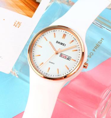 China Date SKMEI 1747 ladies sports watches women automatic white relogio silicone waterproof health watch for women for sale