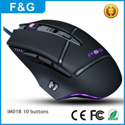 China Macro Gaming Mouse New Design Computer 10D Programmable Optical Gaming Mouse For Game for sale