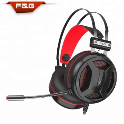 China 7.1 and vibration with virtual software 7.1 usb game sound headset with rgb light for sale