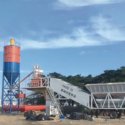 China YHZS-Serie mobile Mischanlage YHZS100 Vor-Ort Betonbatch-Anlage zu verkaufen