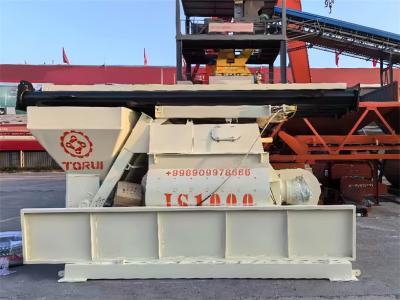 China JS1000 Twin Shaft Mixer Batching Plant Concrete Mixer 37kw Automated for sale