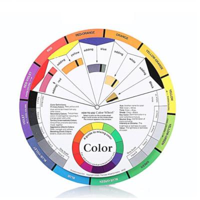 China Dye Formulation Reference Tattoo Dye Color Wheel For Permanent Eyebrow Lip Makeup Tattoo Beauty Makeup Accessory for sale