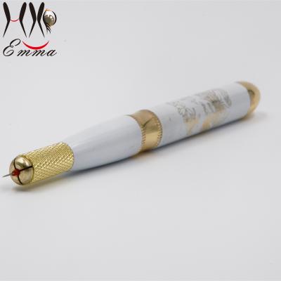 China Phoenix Permanent Professional White Eyebrow Manual Tattoo Pen For Paste Tattoo Ink for sale