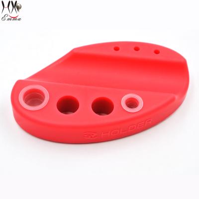 China Multifunctional hot sale professional red silica shape tattoo ink cup holder oval microblading accessories for sale