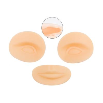 China 3D silicone face skin fake injection skin practice tattoo practice head permanent silicone skin for foreheads practice for sale