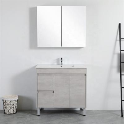 China Modern Hank Keith 900mm Modern Bathroom Vanity Lacquer Paint PVC Cabinet With Metal Legs for sale