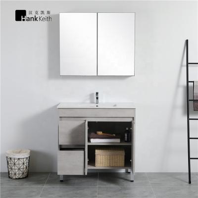 China Tough and abrasion-resistant even with 36 inch White European Design New Style Marble Bathroom Sink Steady Handling Single Vanity for sale