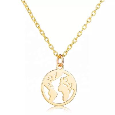 China FASHIONABLE global card pedant necklace for women fashion round chain necklace for sale