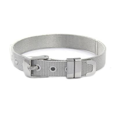 China Stainless Steel TRENDY Jewelry Adjustable Buckle Mesh Wire Bracelet for sale