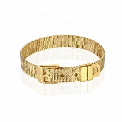 China FASHIONABLE Adjustable Stainless Steel Mesh 10mm Watch Band Bracelet for sale