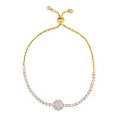 China Adjustable Length Crystal Statement Cute Luxury Wedding Bracelet for sale