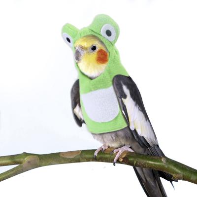 China Sustainable Pet Bird Clothes Parrot Frog Creative New Pictures Cute Bird Clothes for sale