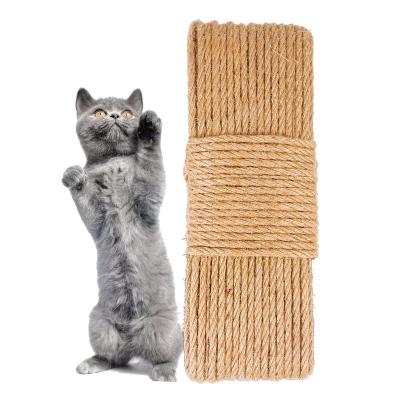 China 8MM Stocked Pet Use Natural Sisal Rope Cloth Replacement Spare Part For Cat Scratching Posts for sale