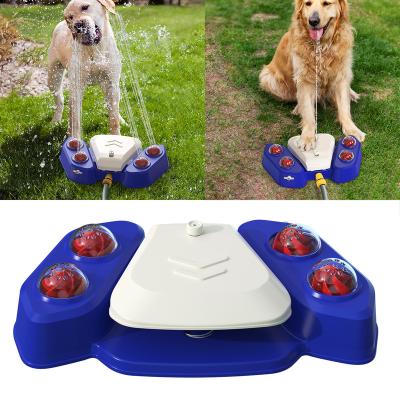 China Amazon Automatic Top Selling Cat Automatic Water Dispensers Dog Pet Garden Sprinkler Outdoor Shower Step On Push Pedal Drinking Sprinkler for sale