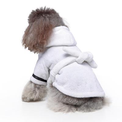 China Sustainable Popular Comfortable Sale Dog Hotel Style Wrapped Luxury Casual Bathrobe Pet Pajamas For Cats Dogs for sale