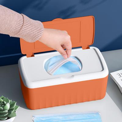 China Household Nafenai Multifunctional Plastic Viable Tissue Box Storage Box With Lid Mask Disposable Storage Box for sale