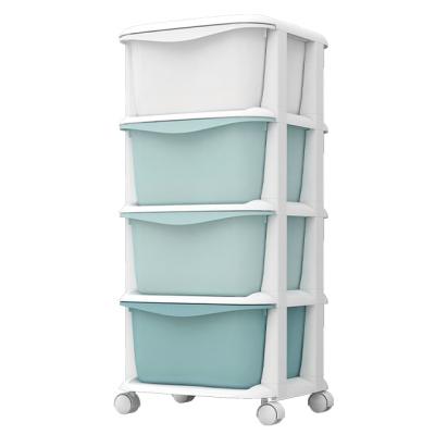 China Nafenai 4-Layer Modern Drawer Storage Cabinet Bathroom Storage Rack Kids Room Toy Storage Cabinet for sale