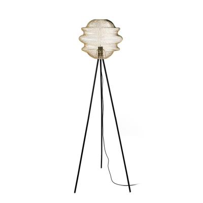 China Wholesale Price ILUMI Mid Century Modern Antique Mid Century Modern Nordic Interior Design Tripod Corner Mesh Wave Decorative Floor Lamp for sale