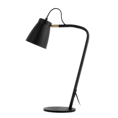 China Decoration ILUMI Trace Black Creative Iron Lampshade Table Lamp Hotel Bar Lamp Office Learning Led Read Desk Light Pole Miro for sale