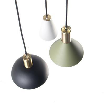 China Factory Supply Modern Living Room Bedroom Contemporary Lights Metal Shade Black Painting Gold Indoor Pendant Lamp for sale